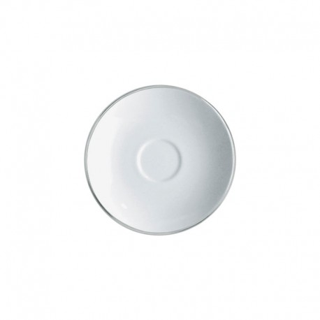 Set of 6 Saucers for Coffee Cups - Mami Platinum Branco - Alessi ALESSI ALESSG70/88