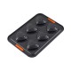 Forma para 6 Bolinhos Coração Preto - Le Creuset LE CREUSET LC46018000010000
