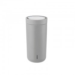 Copo Térmico Inox Cinza Claro 400ml - To Go Click - Stelton