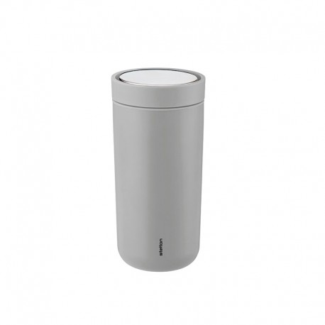 Copo Térmico Inox Cinza Claro 400ml - To Go Click - Stelton STELTON STT680-13