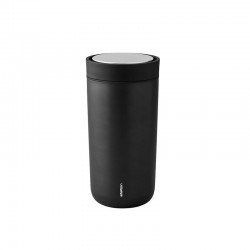 Thermal Cup Inox Black Metallic 400ml - To Go Click - Stelton