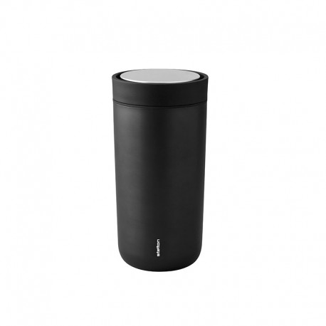 Thermal Cup Inox Black Metallic 400ml - To Go Click - Stelton STELTON STT680-16