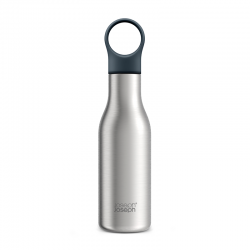 Vacuum Insulated Water Bottle 500ml Steel/Anthracite - Loop - Joseph Joseph