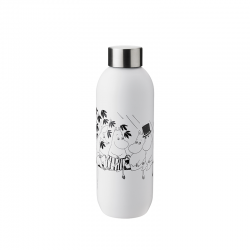 Garrafa de Água 750ml Keep Cool - Moomin Branco E Preto - Stelton