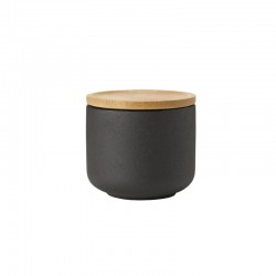 Cup With Coaster - Theo Matt Black - Stelton