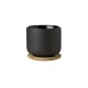 Cup With Coaster - Theo Matt Black - Stelton STELTON STTX-632