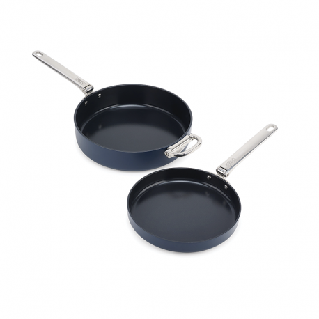 Non-Stick Ceramic Frying Pan Set with Folding Handle Blue - Space - Joseph Joseph JOSEPH JOSEPH JJ45051