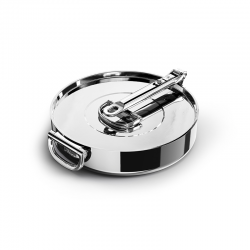 Folding Handle 28cm Saute Pan and Lid Inox - Space Steel - Joseph Joseph