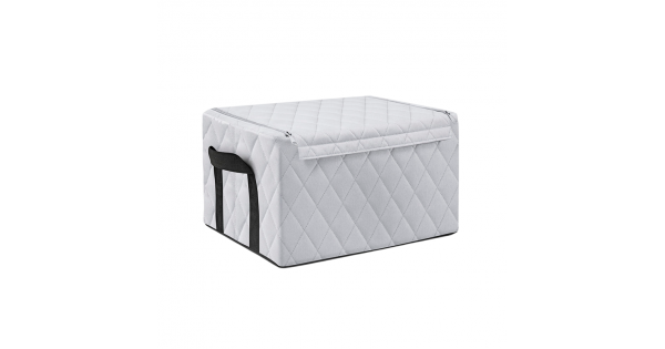Storage Box with Lid Rhombus Light Grey - Storagebox M - Reisenthel