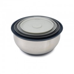 Conjunto de 4 Taças com Tampa - Nest Prep&Store 100 Inox - Joseph Joseph JOSEPH JOSEPH JJ95025