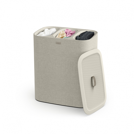 90L Laundry Separation Basket Ecru - Tota Trio - Joseph Joseph JOSEPH JOSEPH JJ50021