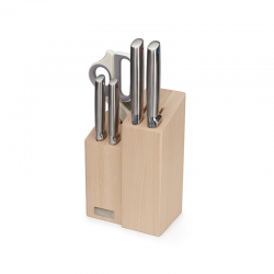 5-piece Knife & Scissor Set with Block - Elevate Beech - Joseph Joseph
