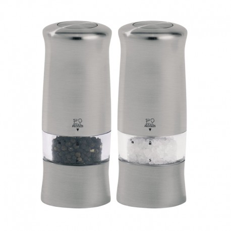 Set Electric Mills 14cm - Zeli Duo Stainless Steel - Peugeot Saveurs PEUGEOT SAVEURS PG2/28480