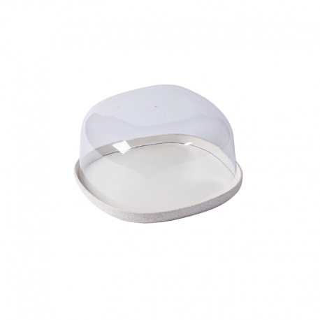Tray with Dome 23,5cm Rice - BioAmo - Omada OMADA OMB1018WH1