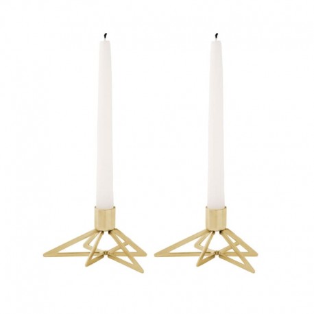 Castiçal Estrela 2Un - Tangle Dourado - Stelton STELTON STT10210