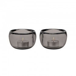 Set of 2 Tealight Holder Smoke - Ora - Stelton