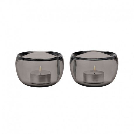 Conj. 2 Porta-Velas Cinza - Ora - Stelton STELTON STT107