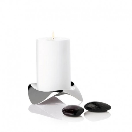 Porta-Velas Prateado Ø12Cm - Papilio Uno - Stelton STELTON STTX-39