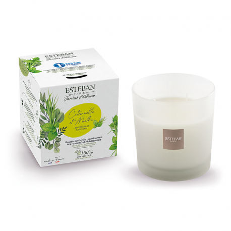 Vela Perfumada Recarregável 450gr - Citronela e Menta - Esteban Parfums ESTEBAN PARFUMS ESTBCM-013