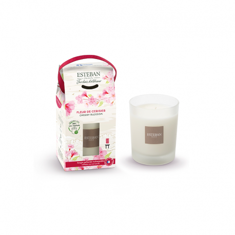 Refillable Scented Candle 180gr Cherry Blossom - Esteban Parfums ESTEBAN PARFUMS ESTBFC-004
