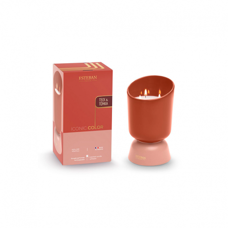 Refillable Scented Candle 700gr Teck and Tonka - Iconic Color Cashmere - Esteban Parfums ESTEBAN PARFUMS ESTICO-009