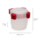 Conjunto 4 Recipientes Redondos 1L Vermelho - Nest Lock - Joseph Joseph JOSEPH JOSEPH JJ1000012