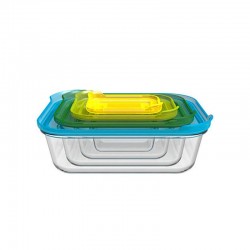 Conjunto de 4 Caixas de Vidro - Nest Glass Transparente - Joseph Joseph