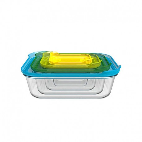 Conjunto de 4 Caixas de Vidro - Nest Glass Transparente - Joseph Joseph JOSEPH JOSEPH JJ81060