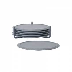 Coasters with Holder 6Un Cool Grey - Singles - Zone Denmark ZONE DENMARK BVZN330304