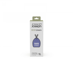 Custom-Fit Recycled Bin Liners Grey 5L (20UN) - IW8 - Joseph Joseph