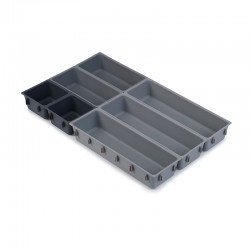 7-Piece Drawer Organizer Set - Blox Grey - Joseph Joseph