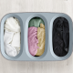 Cesto para Roupa Tripartido 90L Cinza - Tota Trio - Joseph Joseph JOSEPH JOSEPH JJ50024