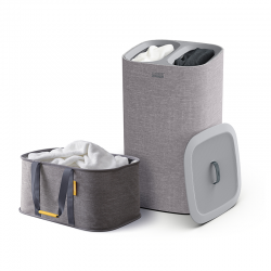 Conjunto de 2 Cestos para Roupa Cinza - Love Laundry - Joseph Joseph