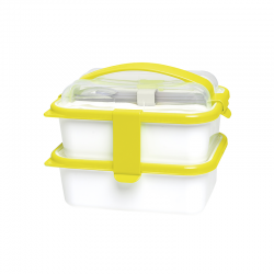 Acid Green Small Lunch Box with Cutlery - Sanaliving - Omada OMADA OMS3220VA