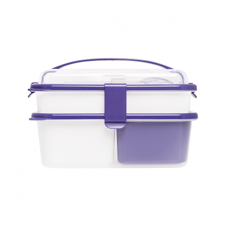 Large Purple Lunch Box with Cutlery - Sanaliving - Omada OMADA OMS3230VL