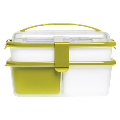 Lunch Box 1l + 2l with Cutlery Apple Green - Sanaliving - Omada OMADA OMS3230VM