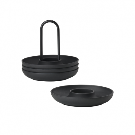 Suporte com 4 Copos para Ovos Preto - Singles - Zone Denmark ZONE DENMARK BVZN332021