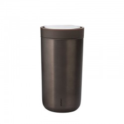 Thermal Cup - To Go Click Dark Brown, Metallic - Stelton