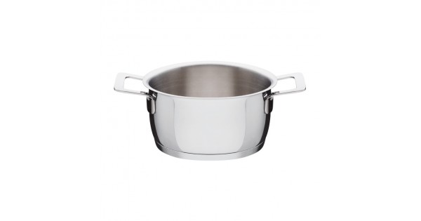 Casserole With Two Handles 16Cm - Pots And Pans Silver - A Di Alessi