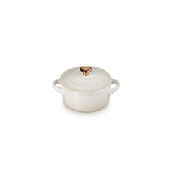Petite Casserole Meringue with Gold Heart Knob - L'Amour Cerise - Le Creuset