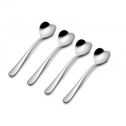 Set of 4 Tea Spoons - Big Love Steel - A Di Alessi A DI ALESSI AALEAMMI08/7
