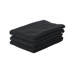Set of 3 Dish Cloths Black - Singles - Zone Denmark