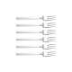 6 Pastry Fork Set - Dry Silver - Alessi ALESSI ALES4180/16