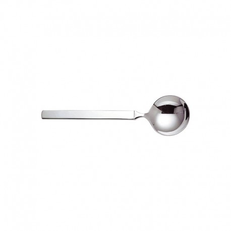 6 Soup Spoon Set - Dry Silver - Alessi ALESSI ALES4180/31