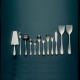 6 Long Drink Spoons Set - Nuovo Milano Silver - Alessi ALESSI ALES5180/23