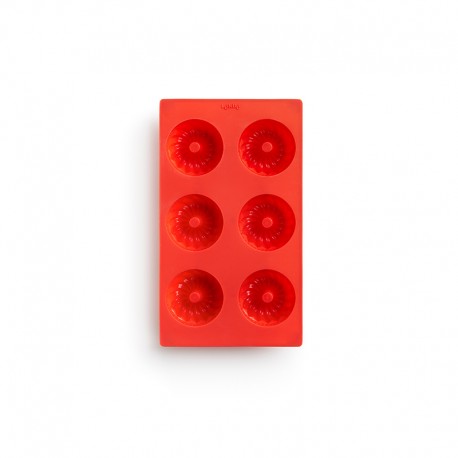 6 Mini Savarin Cake Mould Red - Lekue LEKUE LK0621806R01M017
