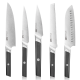 5-Piece Knife Set with Wooden Block - Acuro Steel And Black - Gefu GEFU GF89583