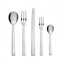 Cutlery Set 5 Pieces - Santiago Silver - Alessi ALESSI ALESDC05S5