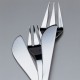 Set of 6 Table Forks - Colombina Collection Silver - Alessi ALESSI ALESFM06/2