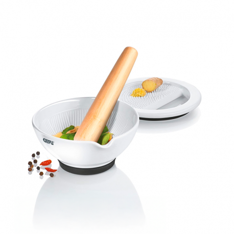 Almofariz com Ralador de Gengibre - Suri Branco - Gefu GEFU GF35340